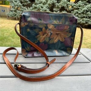 Patricia Nash painted leather floral crossbody